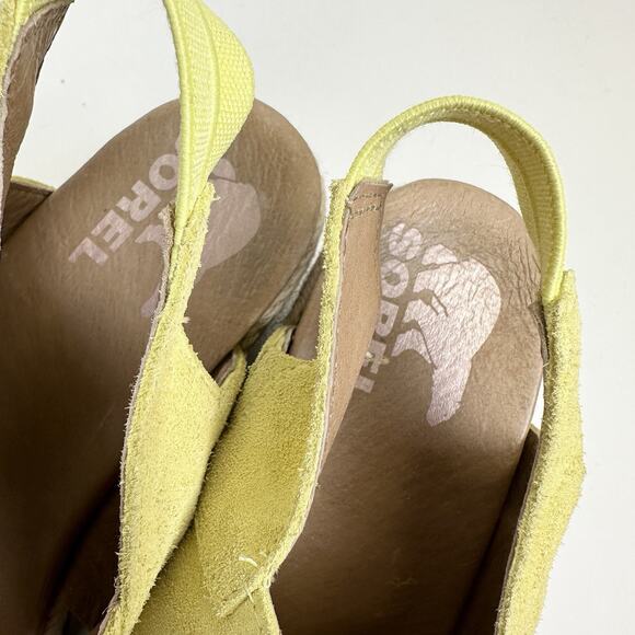 Sorel Joanie II Slingback Wedge Sandal Sunnyside Yellow Espadrille Shoe Size 7.5 - Picture 8 of 10